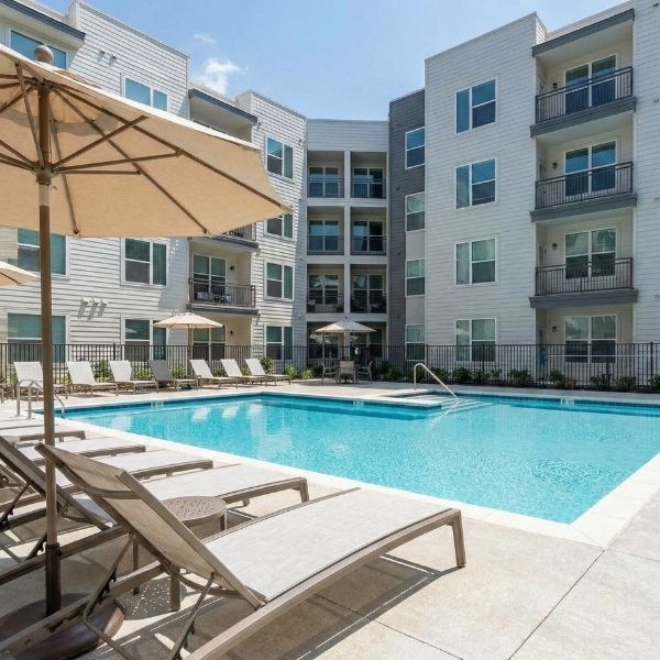 sparkling swimming pool